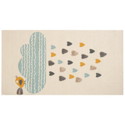 Beliani Kids Rug Blang Beige 80 X 150 Cm Cotton