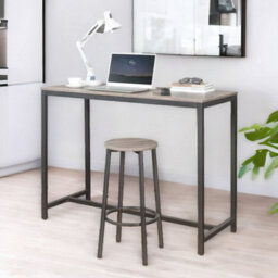 Rafaelo Mobilia Set Of 2 Industrial Bar Stools Greige - thumbnail 5