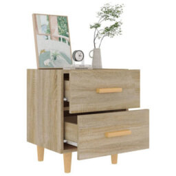 Berkfield Bed Cabinets 2 Pcs Sonoma Oak 40X35X47.5 Cm - thumbnail 6