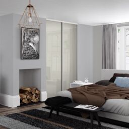 Spacepro Classic Shaker Non-Mirrored Matt White 2 Door Sliding Wardrobe Door Kit (H)2220mm (W)1793mm - thumbnail 3