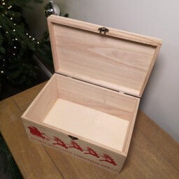 Samuel Alexander 30Cm Wooden Christmas Eve Gift Box With Personalisable Name Plate - thumbnail 2