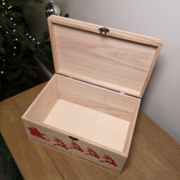 Samuel Alexander 30Cm Wooden Christmas Eve Gift Box With Personalisable Name Plate - thumbnail 6