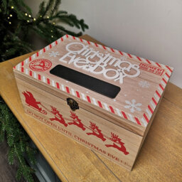 Samuel Alexander 30Cm Wooden Christmas Eve Gift Box With Personalisable Name Plate - thumbnail 4