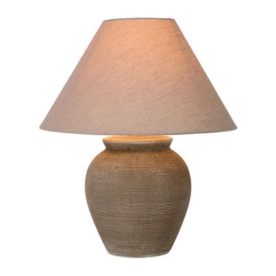 Lucide Ramzi Ceramic Large Table Lamp Brown - image 1