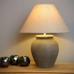 Lucide Ramzi Ceramic Large Table Lamp Brown - thumbnail 2