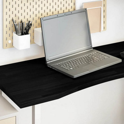Berkfield Desk Top Dark Brown 120X50X2.5 Cm Solid Wood Oak Rectangular - image 1