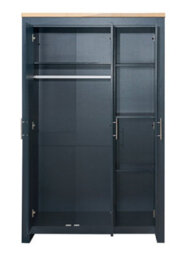 3 Door Mirror Wardrobe Navy Oak Birlea Highgate Farmhouse Shabby Chic - thumbnail 5