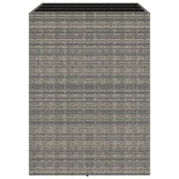Berkfield Bar Table With Glass Top Grey 105X80X110 Cm Poly Rattan - thumbnail 4