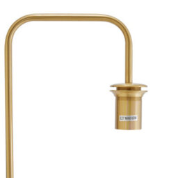 Living And Home Gold Brass Electroplated Base Floor Lamp Floor Light With Glass Lampshade 157.5Cm - thumbnail 4