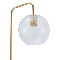 Living And Home Gold Brass Electroplated Base Floor Lamp Floor Light With Glass Lampshade 157.5Cm - thumbnail 6