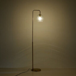 Living And Home Gold Brass Electroplated Base Floor Lamp Floor Light With Glass Lampshade 157.5Cm
