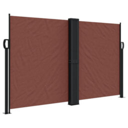 Walplus Retractable Side Awning Garden Sun Shade Canopy Gazebo For Back Door, Porch, Patio Brown 140X1200 Cm - thumbnail 2