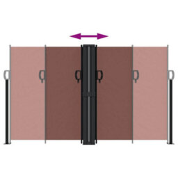 Walplus Retractable Side Awning Garden Sun Shade Canopy Gazebo For Back Door, Porch, Patio Brown 140X1200 Cm - thumbnail 5