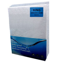 Gr8 Home King Size Waterproof Terry Towel Mattress Protector Fitted Bed Sheet Cover Topper Bedding - thumbnail 2