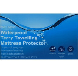 Gr8 Home King Size Waterproof Terry Towel Mattress Protector Fitted Bed Sheet Cover Topper Bedding - thumbnail 3