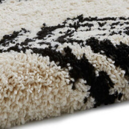 Ivory/black Geometric Rug For Living Room Dinning Room Utility Room-120Cm X 170Cm (3Ft. 11In. X 5Ft. 6In.) - thumbnail 5