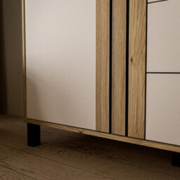 Furniture To Go Grafton 1 Door 3 Drawer Chest In Cream And Oak - thumbnail 9