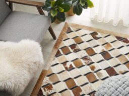 Beliani Rug Serinova Brown 140 X 200 Cm Leather - thumbnail 2