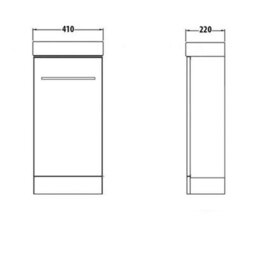 Clifton Bathroom Floor Standing Cloakroom Vanity Unit With Basin 400mm Wide - Silver Oak  - Brassware Not Included - thumbnail 3