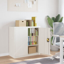 Berkfield File Cabinet White 90X40X90 Cm Steel