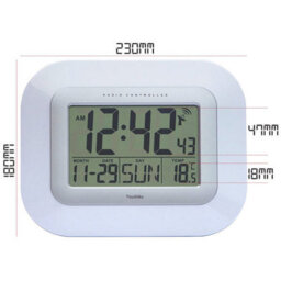 Youshiko Radio Controlled Lcd Wall Mountable And Desk Clock - Yc8020 - thumbnail 5