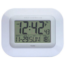 Youshiko Radio Controlled Lcd Wall Mountable And Desk Clock - Yc8020