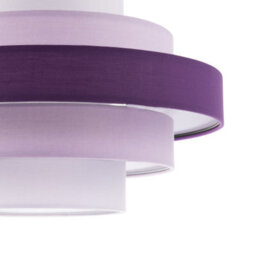 Happy Homewares Five Tier Pendant Shade With Various Purple And Lilac Cotton Rings - thumbnail 4