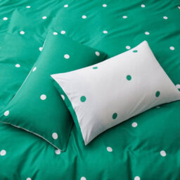 Aspire Homeware Printed Microfiber Duvet Cover Set, Green & White Dotted Reversible, Double, (L)200Cm X (W)200Cm - thumbnail 4