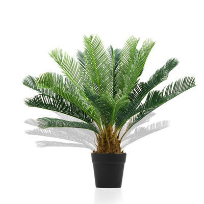 Crystals 60Cm Artificial Palm Tree Realistic Cycas Plant With Lifelike Leaves - image 1