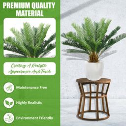 Crystals 60Cm Artificial Palm Tree Realistic Cycas Plant With Lifelike Leaves - thumbnail 4