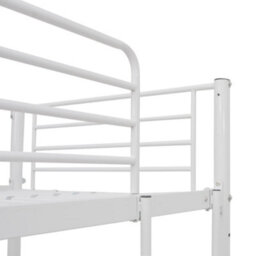 Berkfield Bunk Bed With Table Frame White Metal 90X200 Cm - thumbnail 5