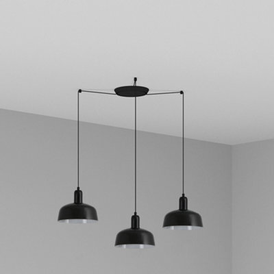 Luminosa Lighting Luminosa Tatawin Small 3 Light Black Cluster Drop Pendant Lamp