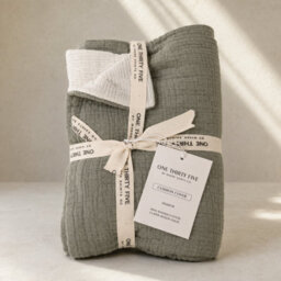 Where Saints Go Ltd Moss Green Muslin Cotton Square Pillowcases Pack Of 2 60 X 60Cm - thumbnail 7