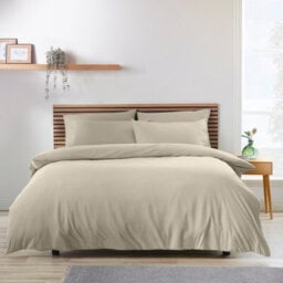 Catherine Lansfield So Soft Non-Iron Single Duvet Cover Set With Pillowcase Natural - thumbnail 1