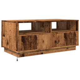 Berkfield Coffee Table With Led Lights Old Wood 90X49X40 Cm - thumbnail 9