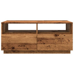 Berkfield Coffee Table With Led Lights Old Wood 90X49X40 Cm - thumbnail 7
