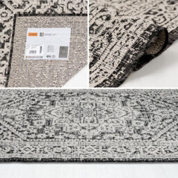 Homeart Outdoor Indoor Rug, Easy Clean, Uv Weather Resistant Rug For Patio, Gardenmedallion Black, Cream,160X230Cm - thumbnail 5