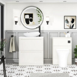 Royal Bathrooms Royal Bathroom Elmore 700mm Classic White Freestanding Bathroom Vanity Unit 2 Drawer Plain White Worktop With Nova Basin - thumbnail 5