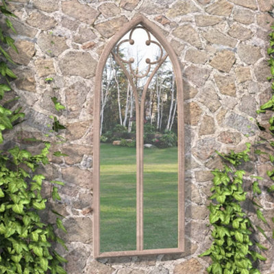 Berkfield Garden Mirror Sand 100X45 Cm Iron For Outdoor Use - image 1