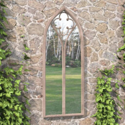 Berkfield Garden Mirror Sand 100X45 Cm Iron For Outdoor Use