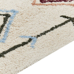 Wyld And Coco Hand-Tufted Cotton Area Rug 160 X 230 Cm Multicolour Geometric With Tassels - thumbnail 3