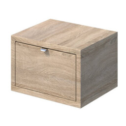 Affine 600mm Countertop Bathroom Vanity Unit Fluted Basin Sink Wall Hung Soft Close Oak - thumbnail 5