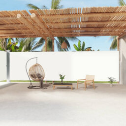 Walplus Retractable Side Awning Garden Sun Shade Canopy Gazebo For Back Door, Porch, Patio Cream 220X1200 Cm - thumbnail 1