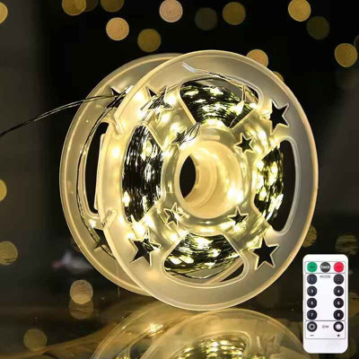 Usb 30M 300Led Warm White Led Copper Wire Fairy String Lights - image 1