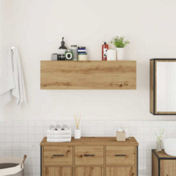 Walplus Bathroom Wall Cabinet Artisan Oak 100X25X30 Cm Engineered Wood - thumbnail 3