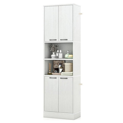 Buffet Server Cabinet Tall Kitchen Storage Sideboard With Shelves - image 1
