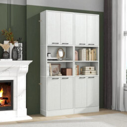 Buffet Server Cabinet Tall Kitchen Storage Sideboard With Shelves - thumbnail 6