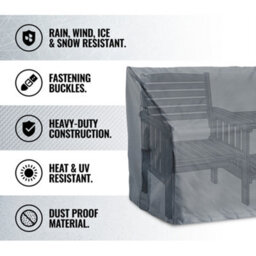 Vonhaus Waterproof Garden Bench Cover, Premium Heavy Duty For Patio & Outdoor Furniture, Benches, Loveseats, Chairs - thumbnail 2