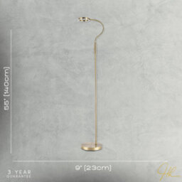 Happy Homewares Modern Antique Brass Task Floor Lamp With Led Halo Ring And Cct Dimmer - thumbnail 7