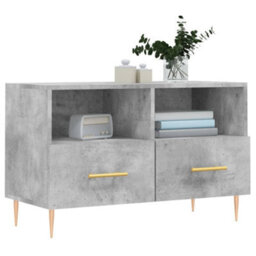 Berkfield Sturdy Tv Cabinet Concrete Grey 80X36X50 Cm Engineered Wood - thumbnail 3